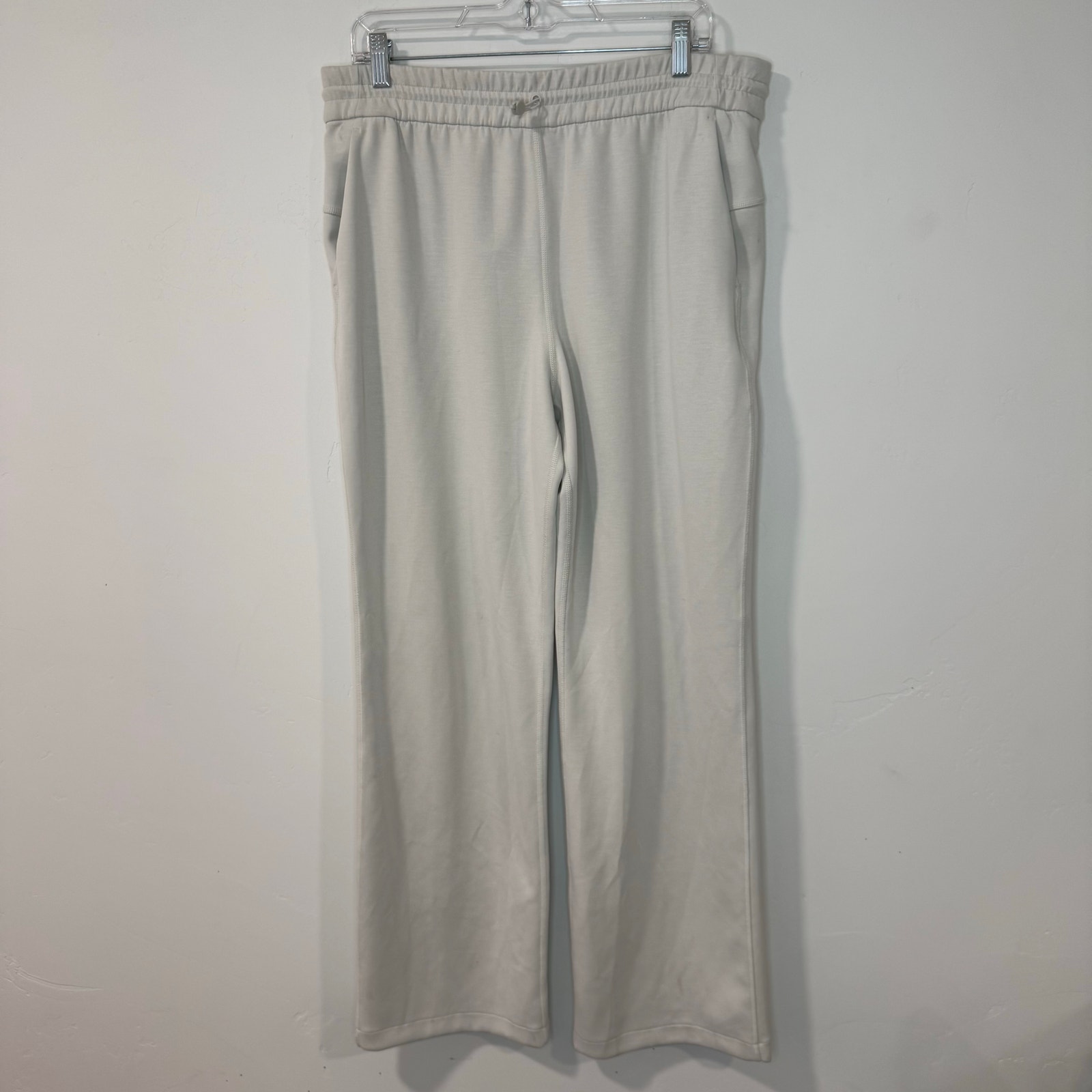 Lululemon Softstreme High-Rise Pant Full Length Wide Leg Bone Cream Beige 12