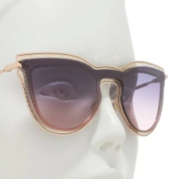 Valentino 34mm Individual Cat Eye Sunglasses Rose gold blue gradient