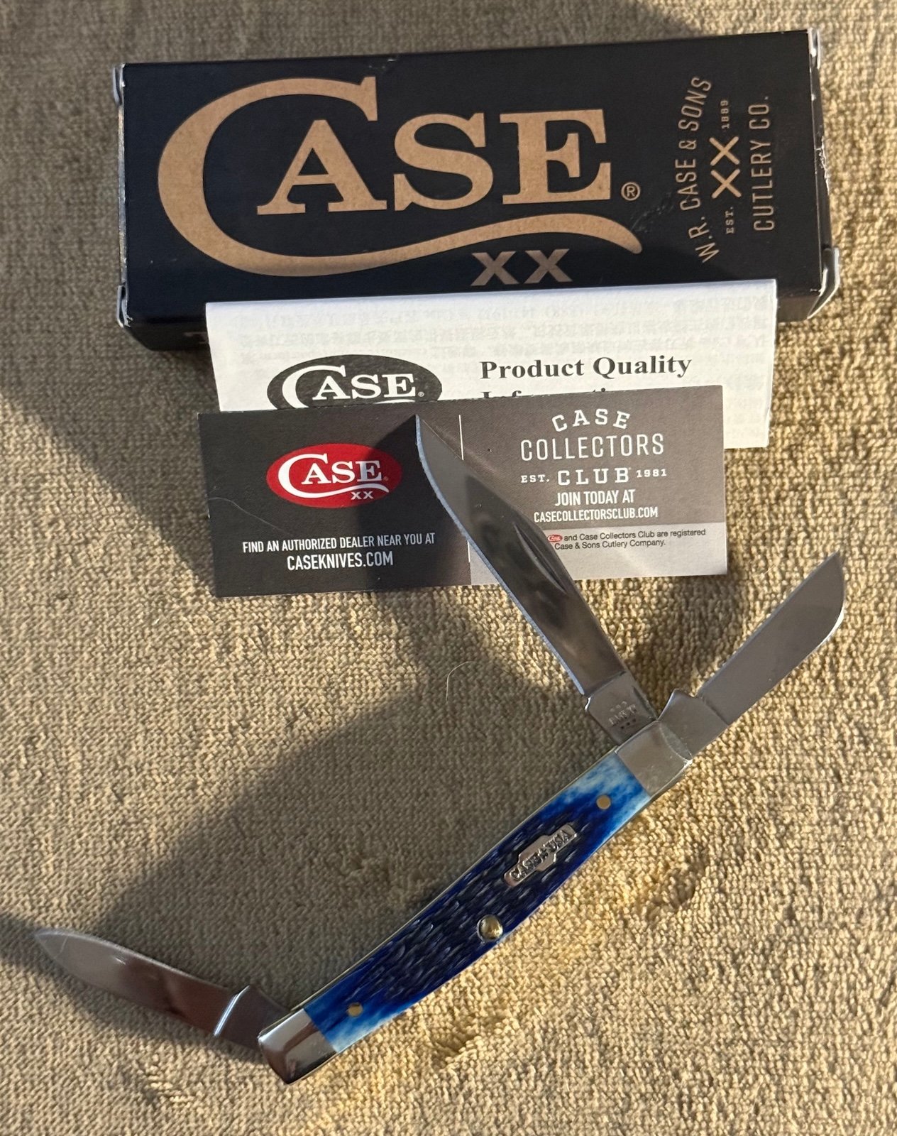 Case Blue Bone Rogers Corn Cob Jig Medium Stockman