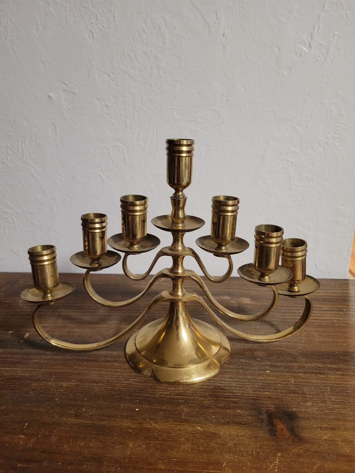 Heavy duty Brass Multi Arm 7 Candlestick Holder
