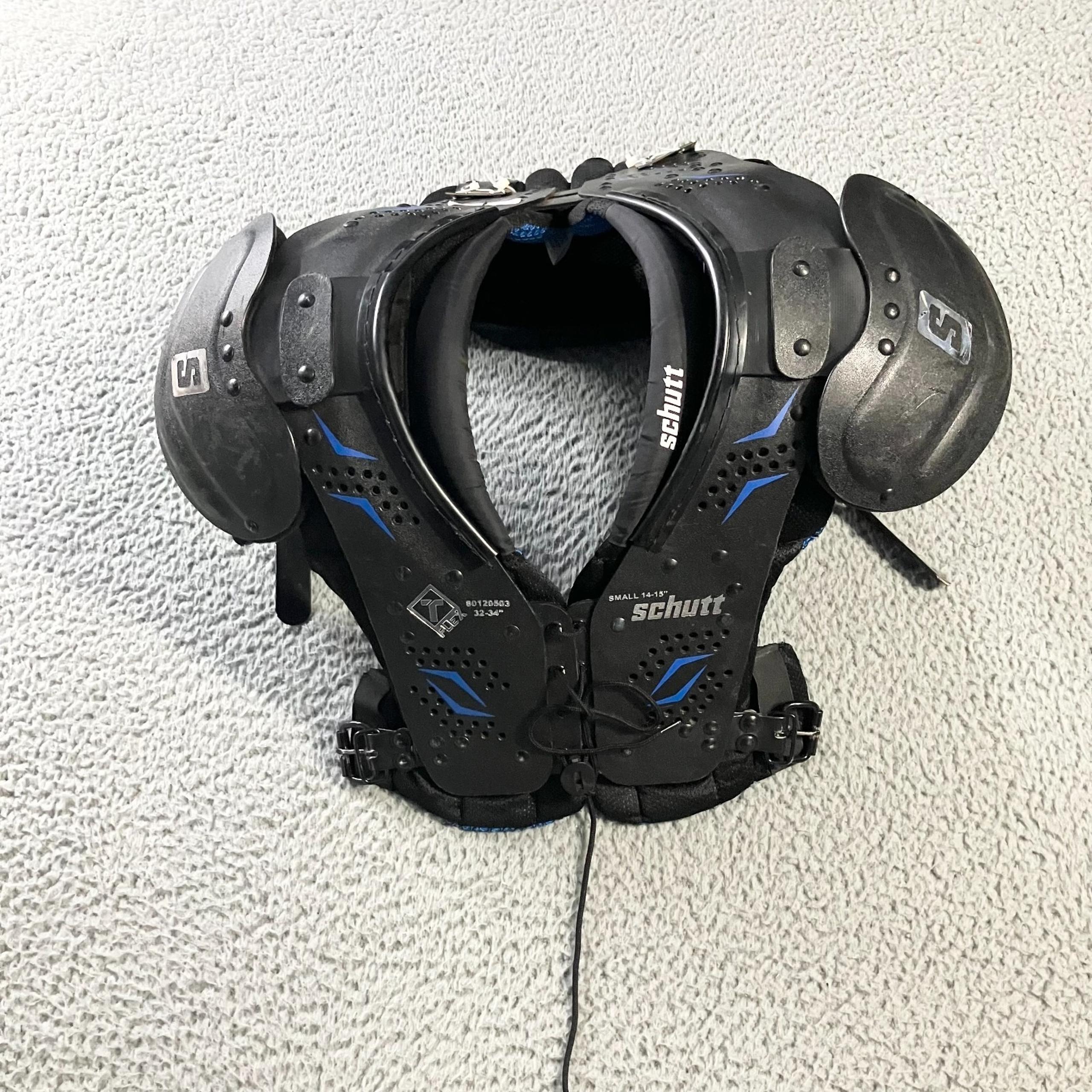 Schutt T Flex Youth Small Football Shoulder Pads 80120503 32-34 Black