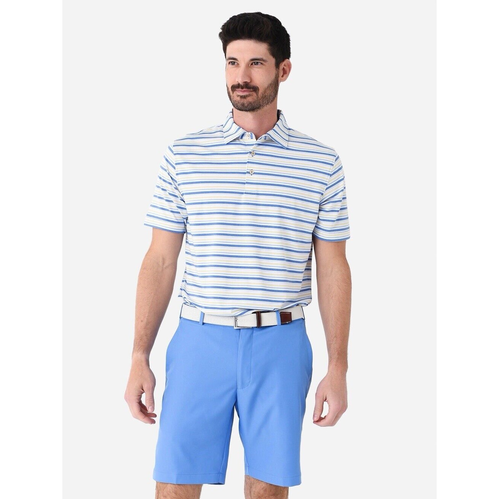 Peter Millar Golf Performance Jersey Polo Summer Comfort Striped Maritime XXL