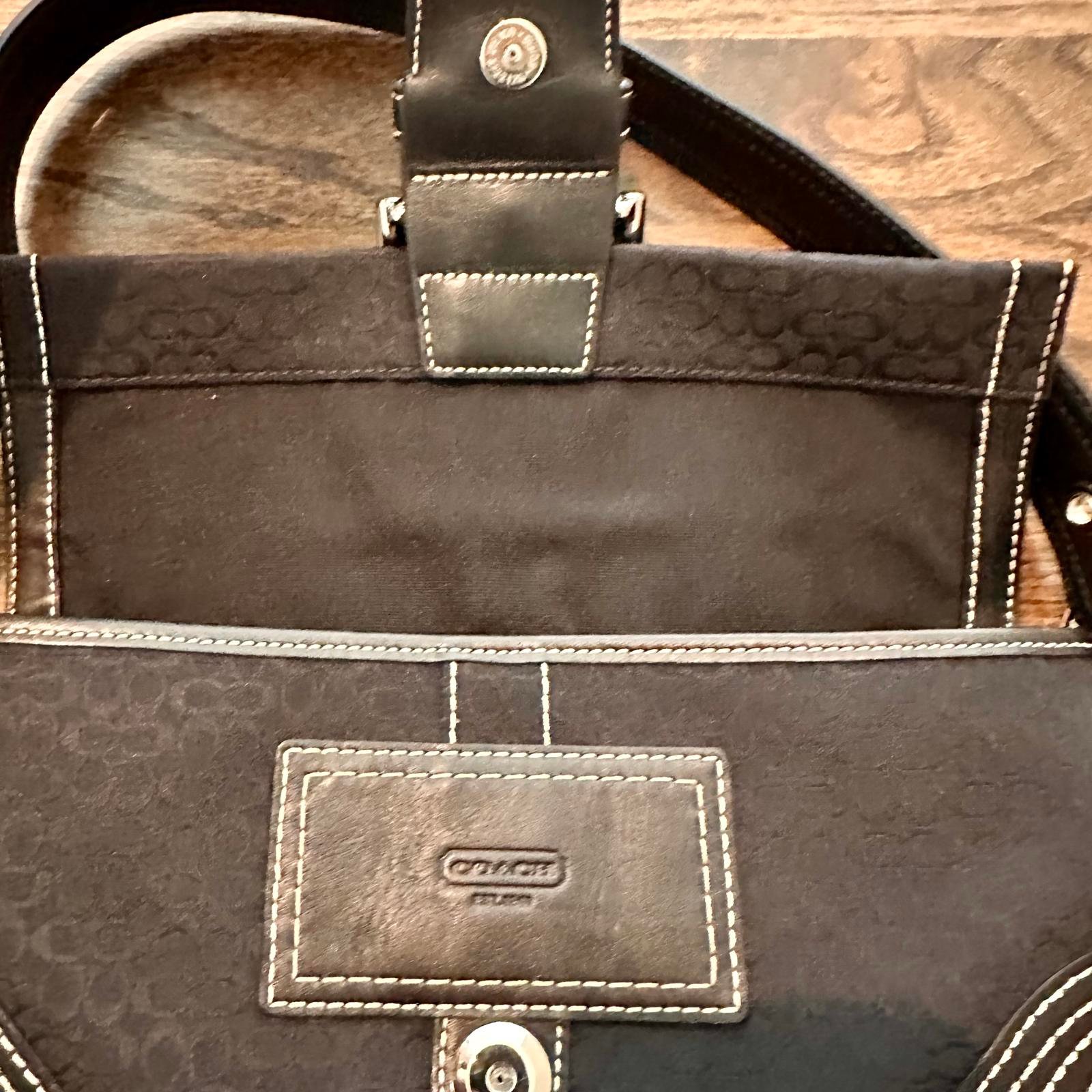 NWOT Coach Soho Mini Signature Demi Flap Black Shoulder Bag