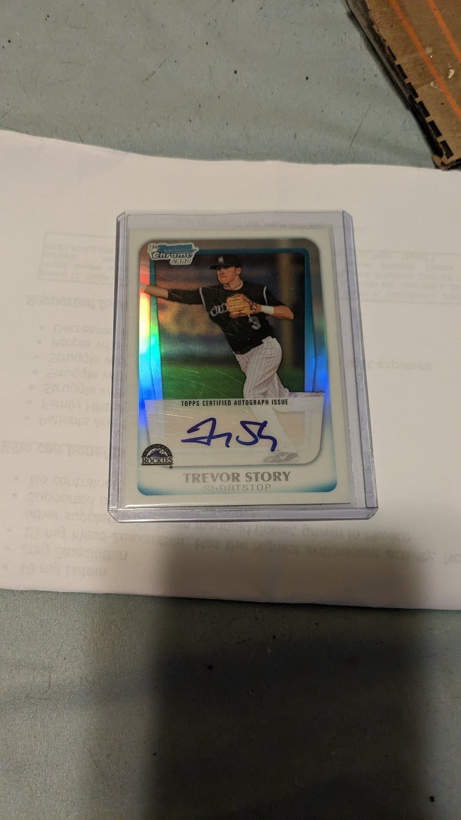 2011 TOPPS TREVOR STORY REFRACTOR 440/500