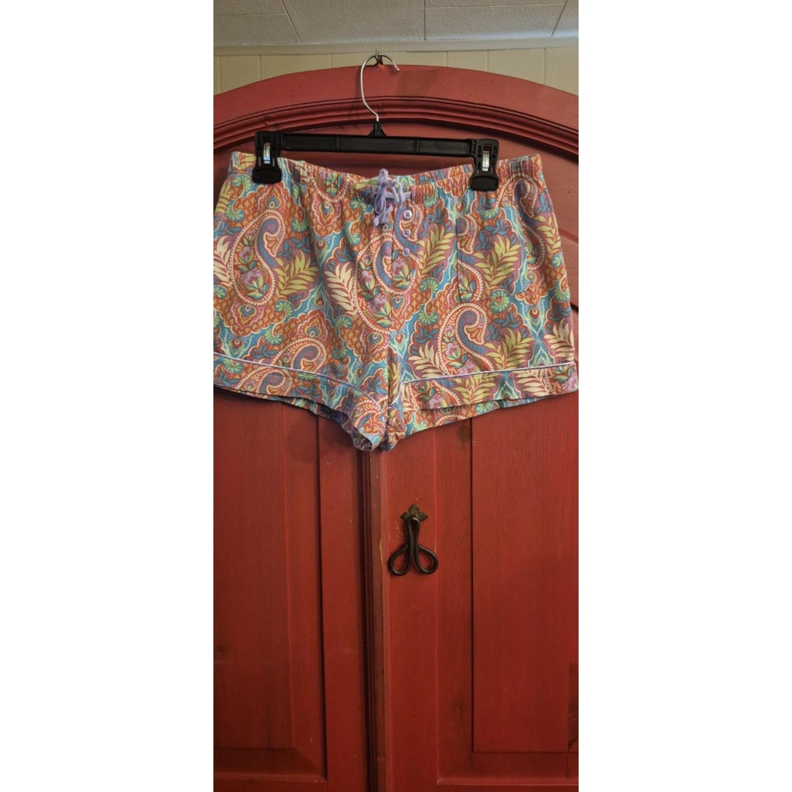 Vera Bradley Sm Women Multicolor Paisley Drawstring Elastic Waist Pajama Shorts