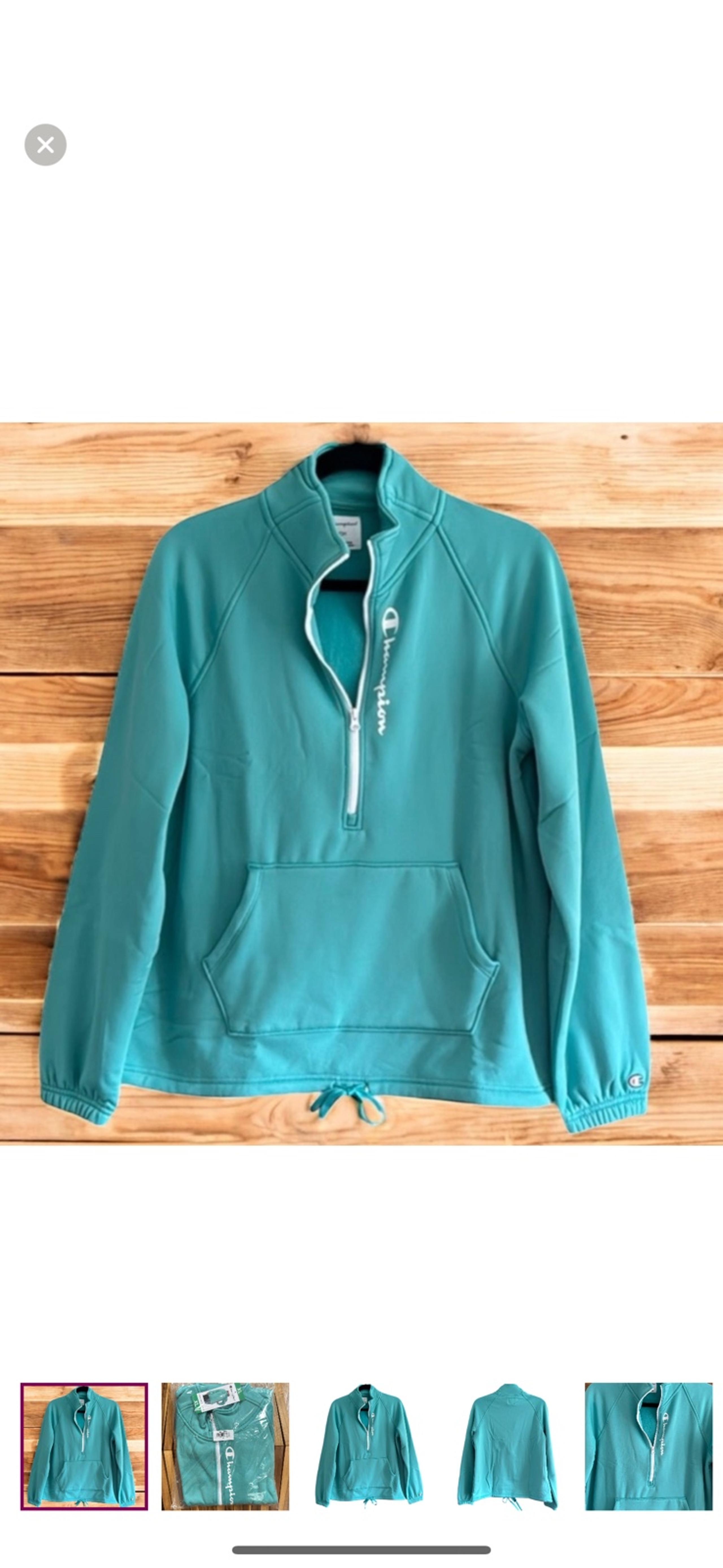 Champion Womens XL Quarter Zip Fleece Pullover Sweatshirt NEW