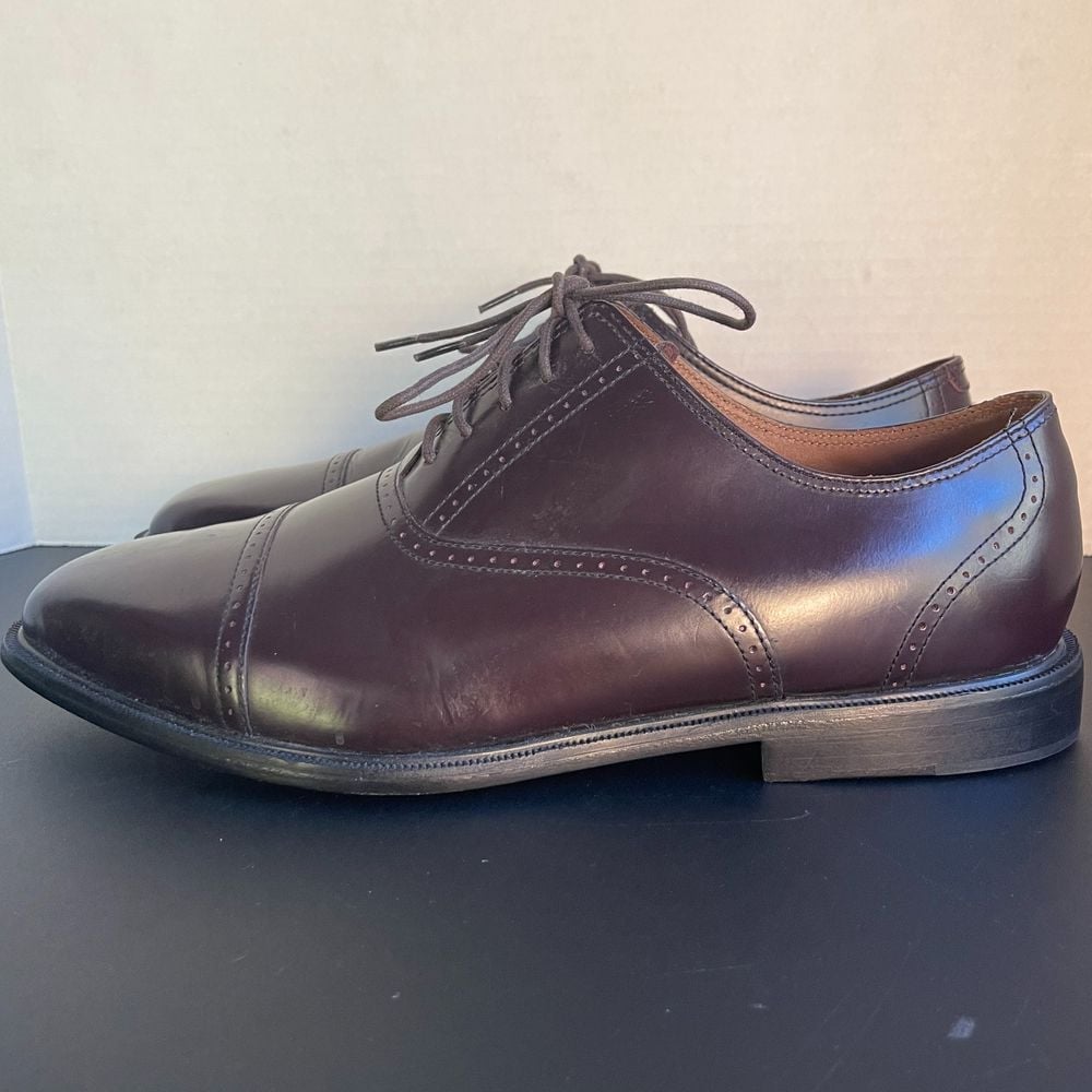 Rockport Classic Cap Toe Oxford Dress Shoes Brown Leather Formal Business