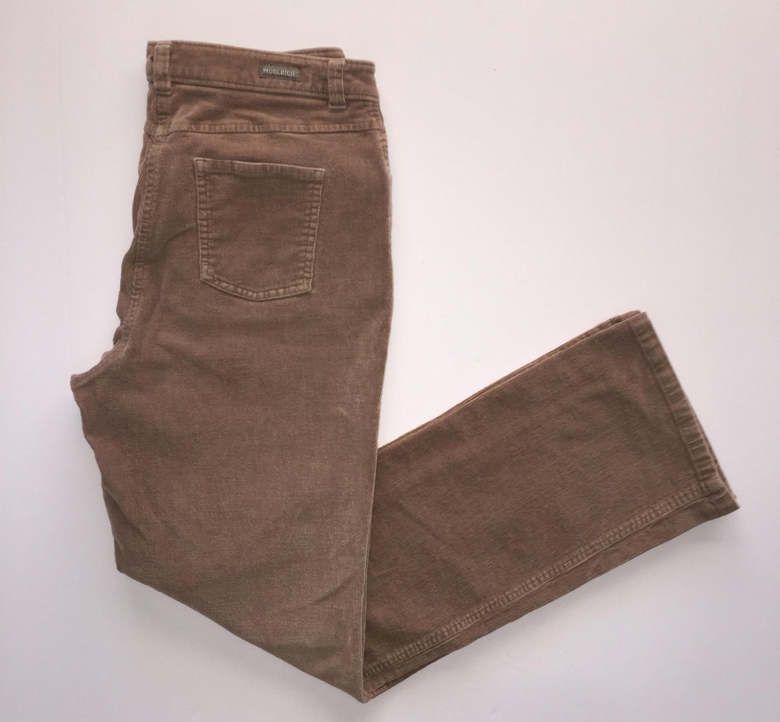 WOOLRICH Corduroy Pants Womens 8 Khaki Mid Rise Straight Stretch Vintage Classic