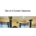 4 - Roma Brown Damask Curtains / Valances