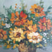 Original oil on canvas still life flower