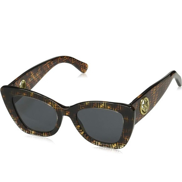 fendi Brown Ff0327 Cateye Sunglasses