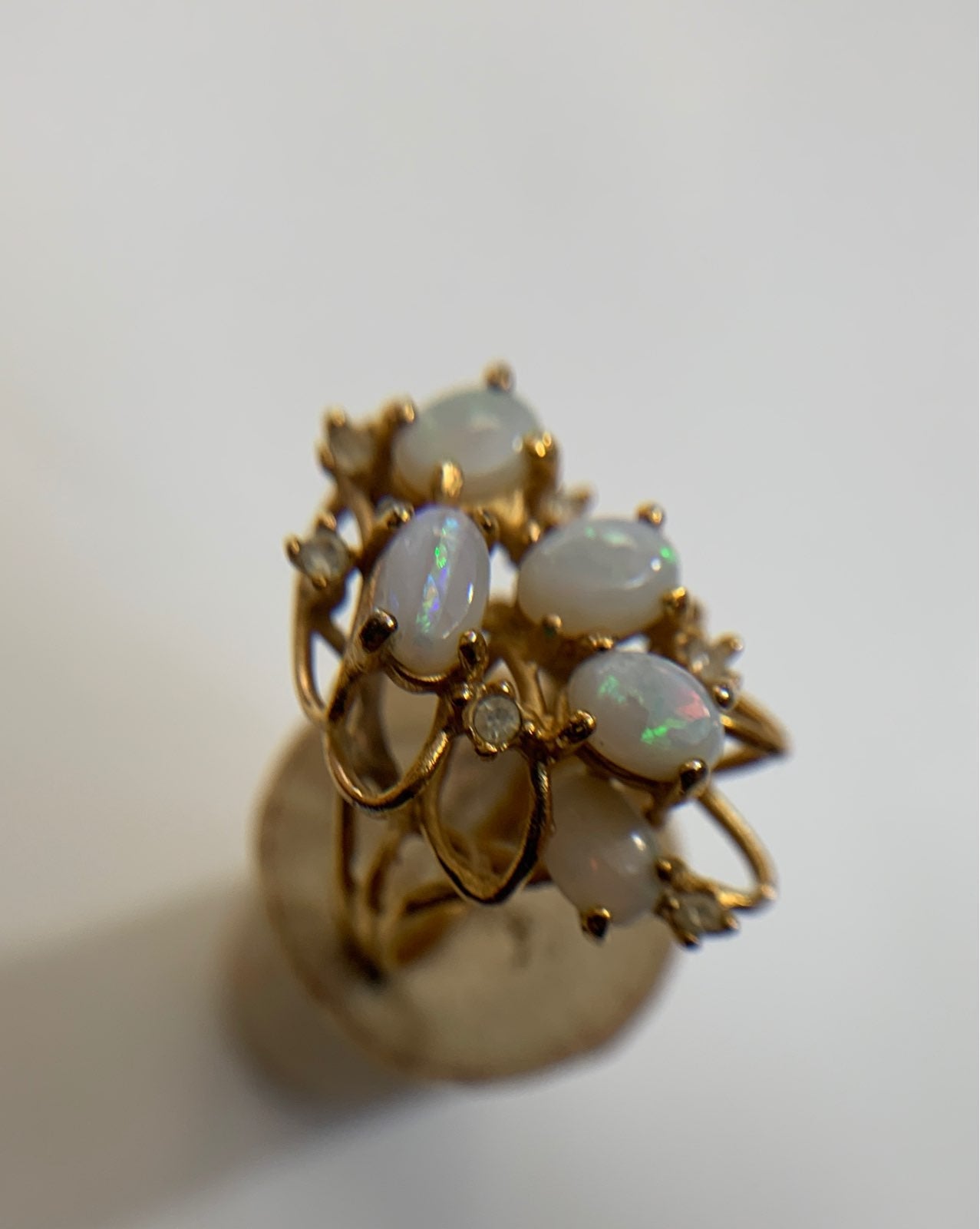 vintage 18KT H.G·E. Opal ring size 5.5