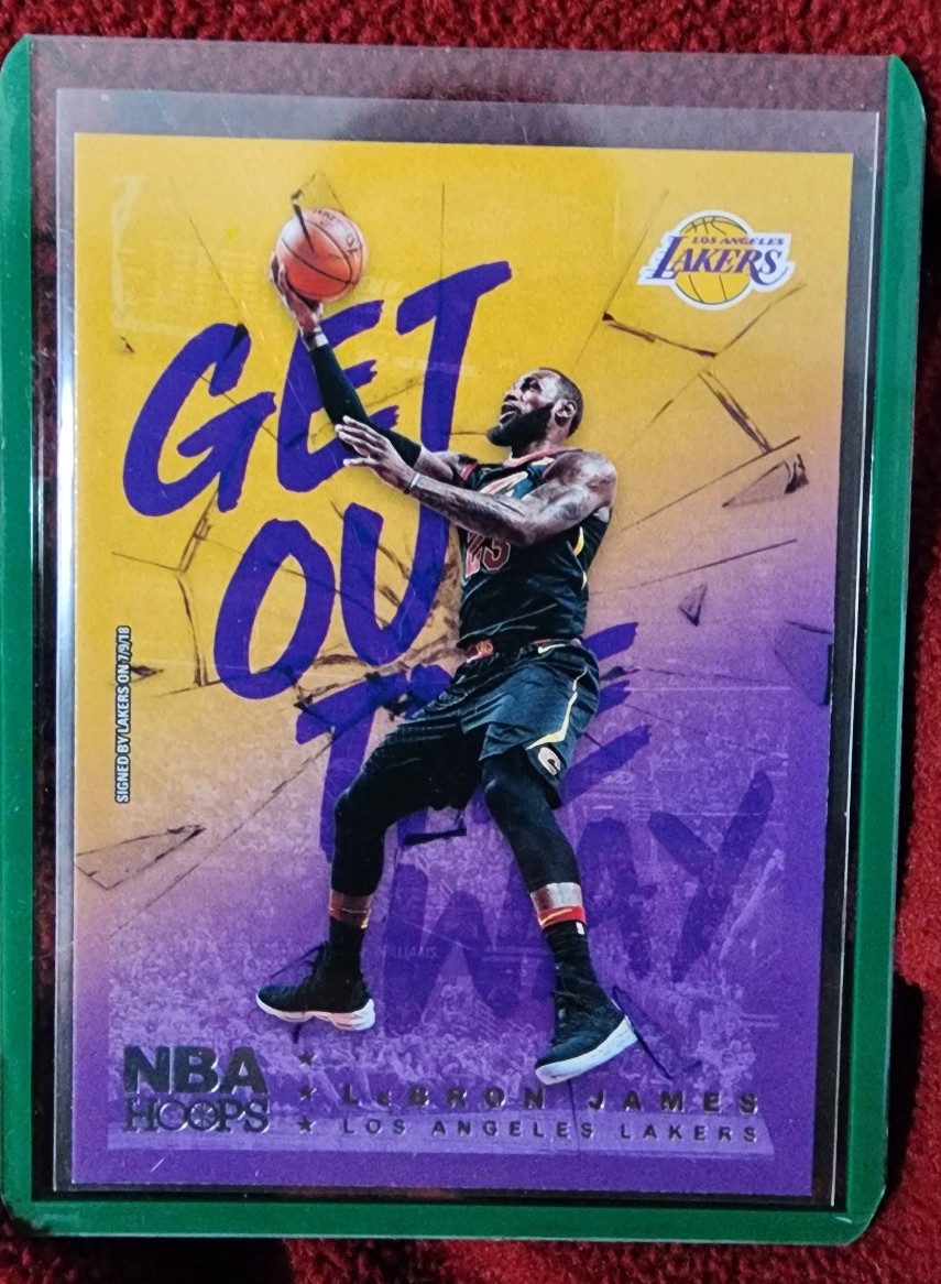 Lebron james get out lakers panini insert nba