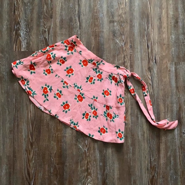 Topshop Pink Floral Skater Mini Skirt