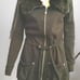 BCBGMAXAZRIA Y2K Gray Long Hooded Sweatshirt Full Zip Bedazzled Faux Fur XL