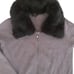 BCBGMAXAZRIA Y2K Gray Long Hooded Sweatshirt Full Zip Bedazzled Faux Fur XL