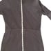BCBGMAXAZRIA Y2K Gray Long Hooded Sweatshirt Full Zip Bedazzled Faux Fur XL