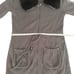 BCBGMAXAZRIA Y2K Gray Long Hooded Sweatshirt Full Zip Bedazzled Faux Fur XL