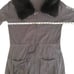 BCBGMAXAZRIA Y2K Gray Long Hooded Sweatshirt Full Zip Bedazzled Faux Fur XL