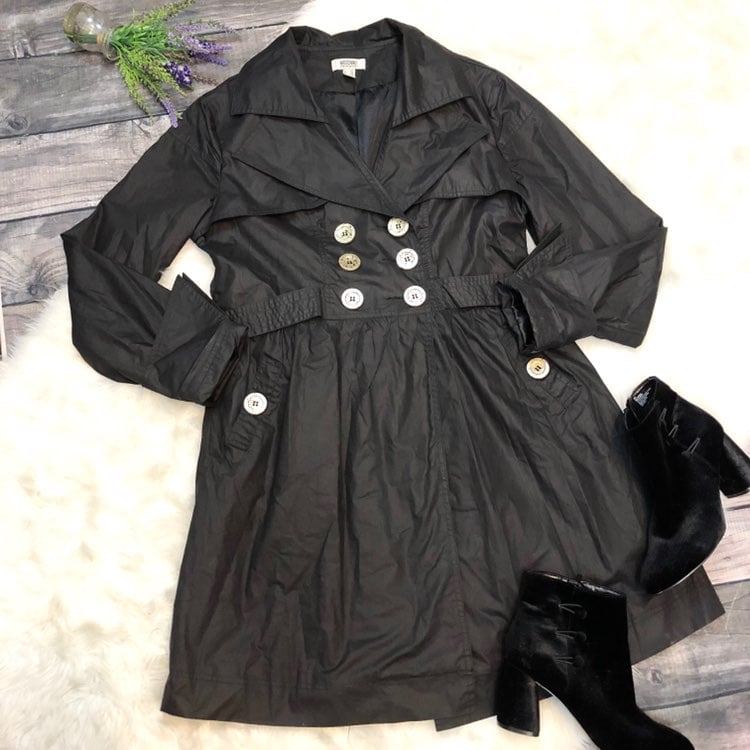 moschino pleated trench coat