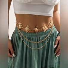 Celestial Vintage Layered Chain Belt For Women