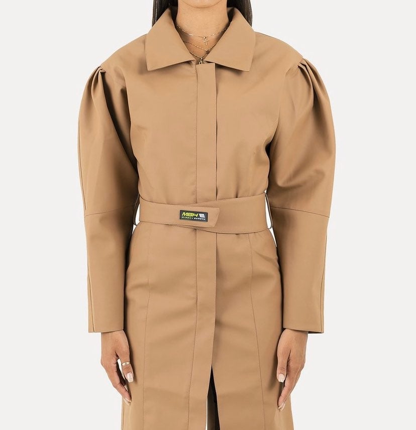 MISBHV Beige Structured Coat