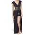 Gold Lace Feather Satin Kimono Duster