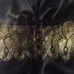 Gold Lace Feather Satin Kimono Duster