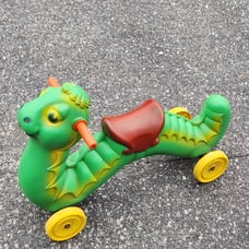 The original 1972 Inch Worm Ride on rideable toy push car pedal car