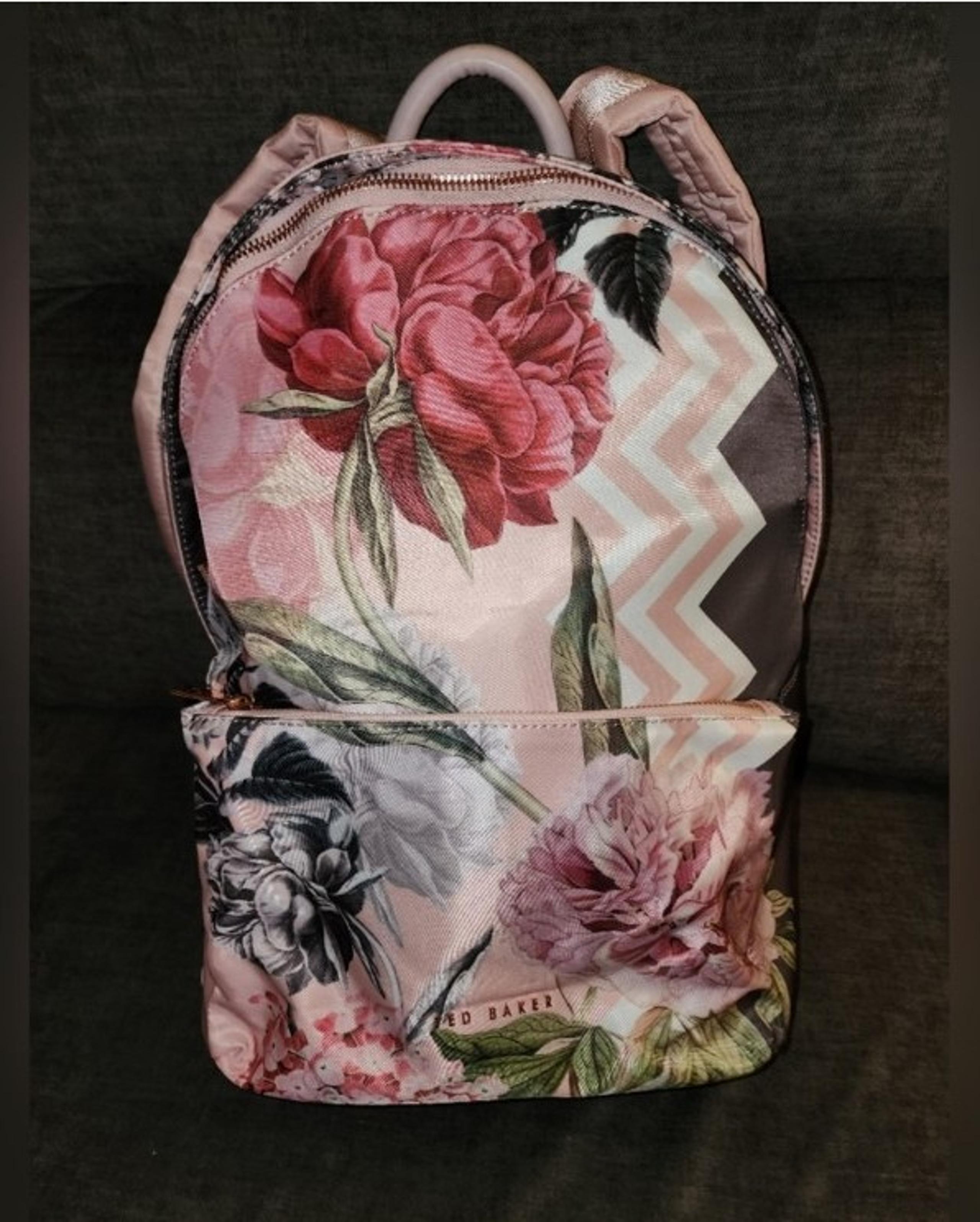 New Ted Baker Pink Floral Women's Backpack