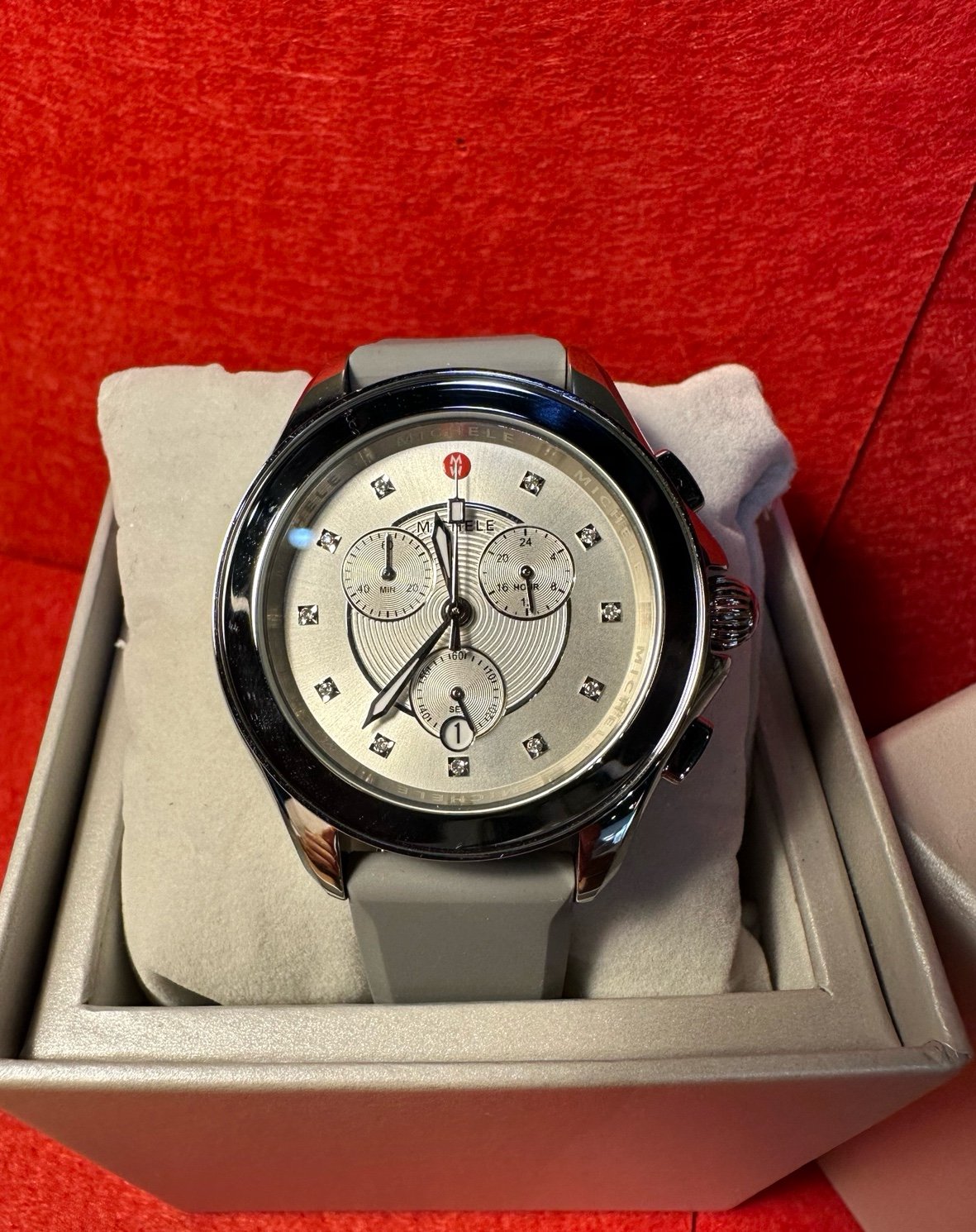 Michele Cape Gray & Silver Stainless Ladies Watch MWW27E000030