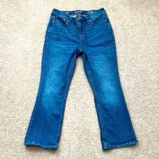 J. Crew High Rise 9 Demi Boot Crop Dark Wash Stretch Jeans - Size 29