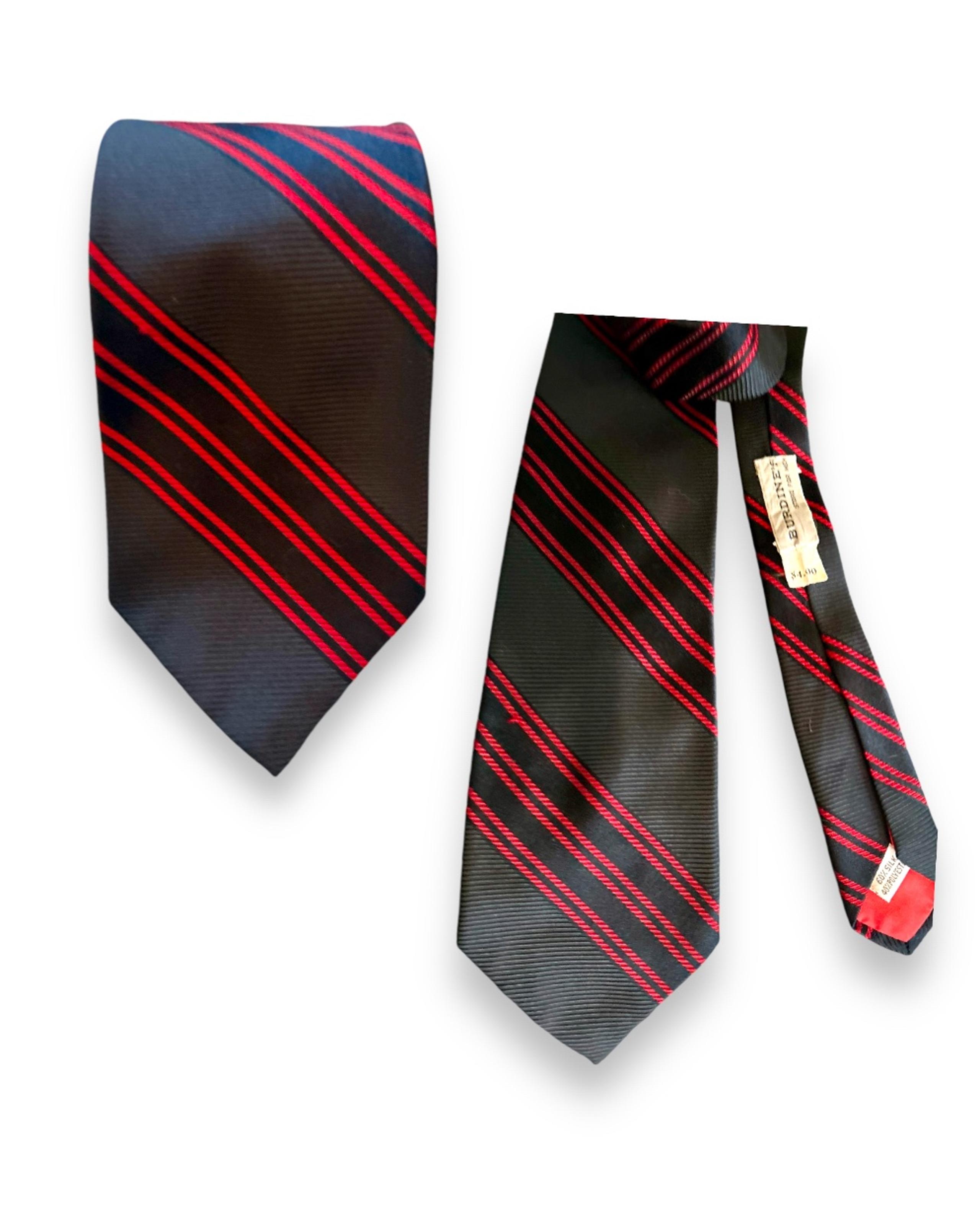 RARE 50-60’s Vintage Mr. John Beau Brummell Tie Burdine’s Diagonal Striped Tie
