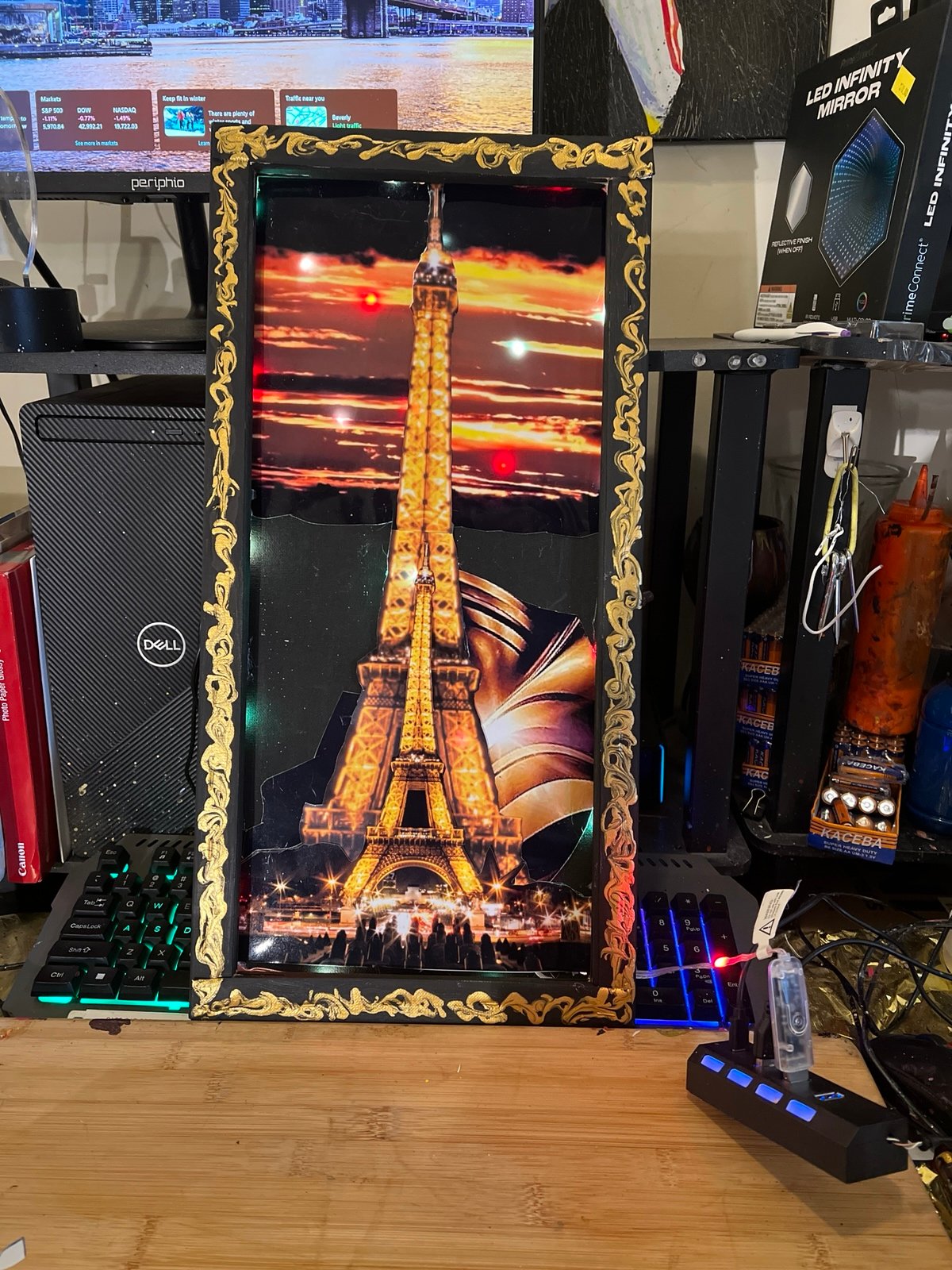 Abstract Art 30 x10 Eiffel Tower