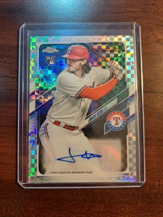2021 Topps Chrome Update Jonah Heim X-Fractor 115/125 CUSA-JHE SSP Texas Rangers