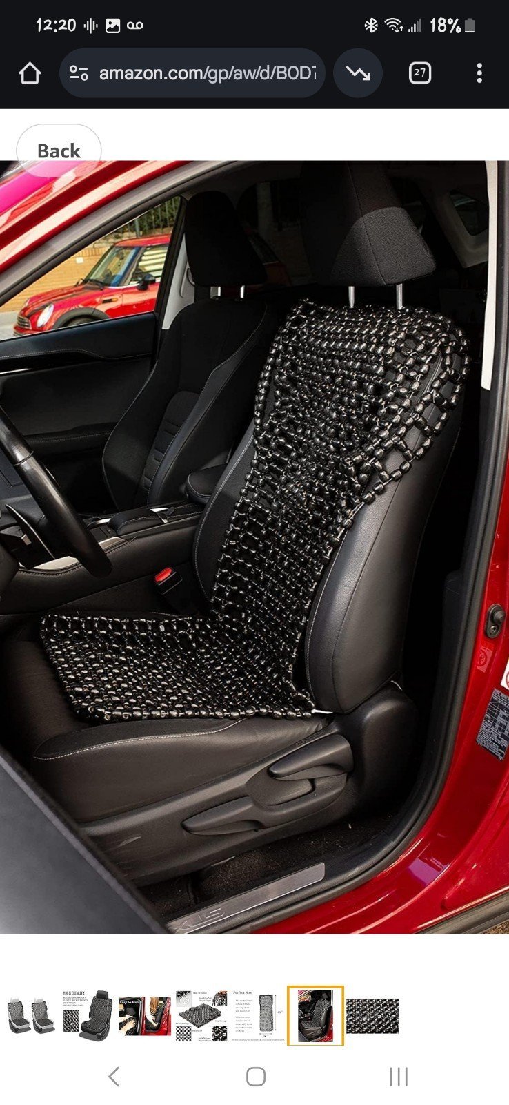Beaded Seat Covers, Ergonomic Designed Wooden Beads Seat Cushion