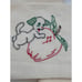 Vintage 7 Hand Embroidery Dog Veggies And Fruits Tea Towels