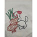 Vintage 7 Hand Embroidery Dog Veggies And Fruits Tea Towels