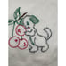 Vintage 7 Hand Embroidery Dog Veggies And Fruits Tea Towels