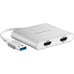 Insignia™ - USB to Dual HDMI Adapter - White