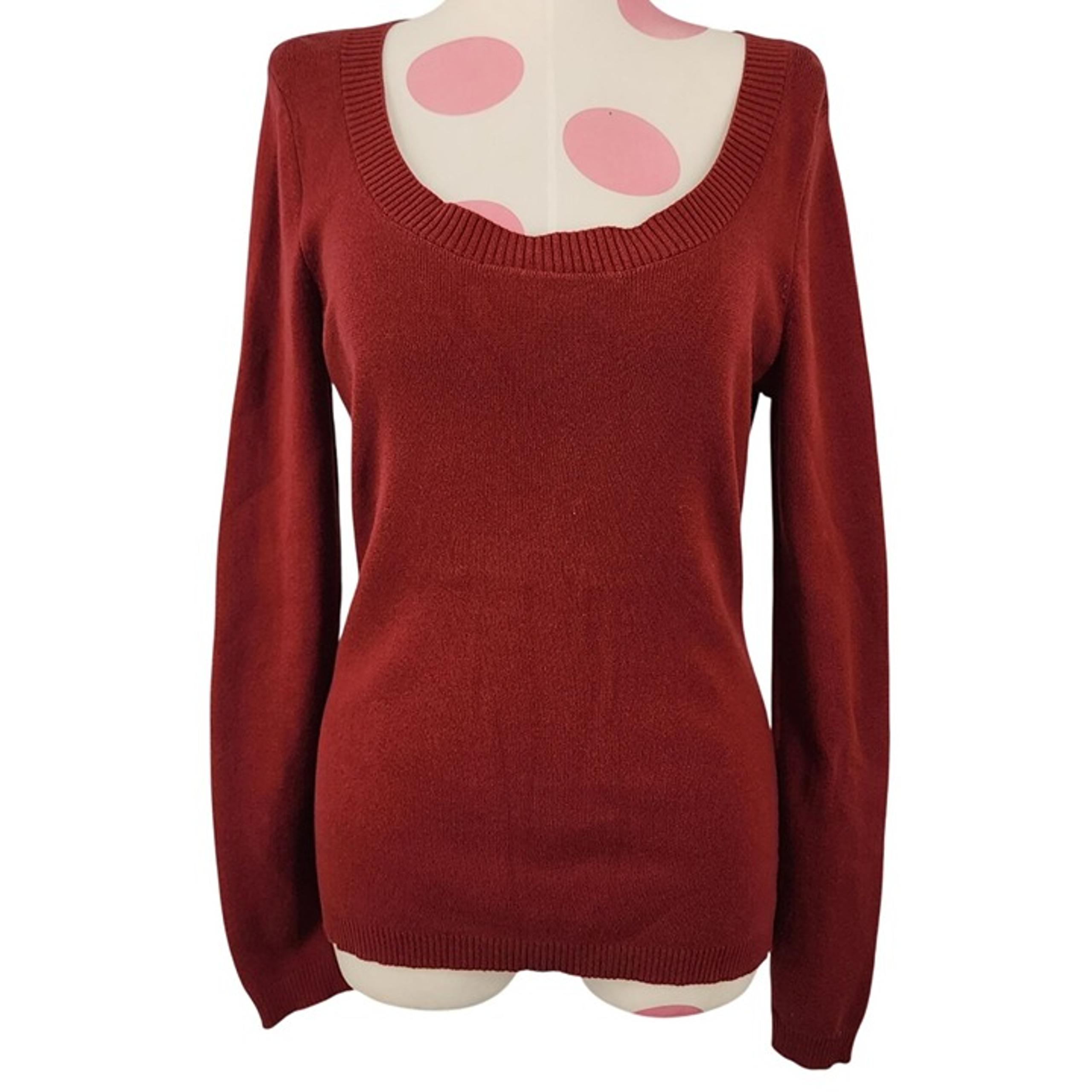 Women's Ann Taylor LOFT Scoop Neck Rust Colored Sweater XS Soft 100% Pima Cotton