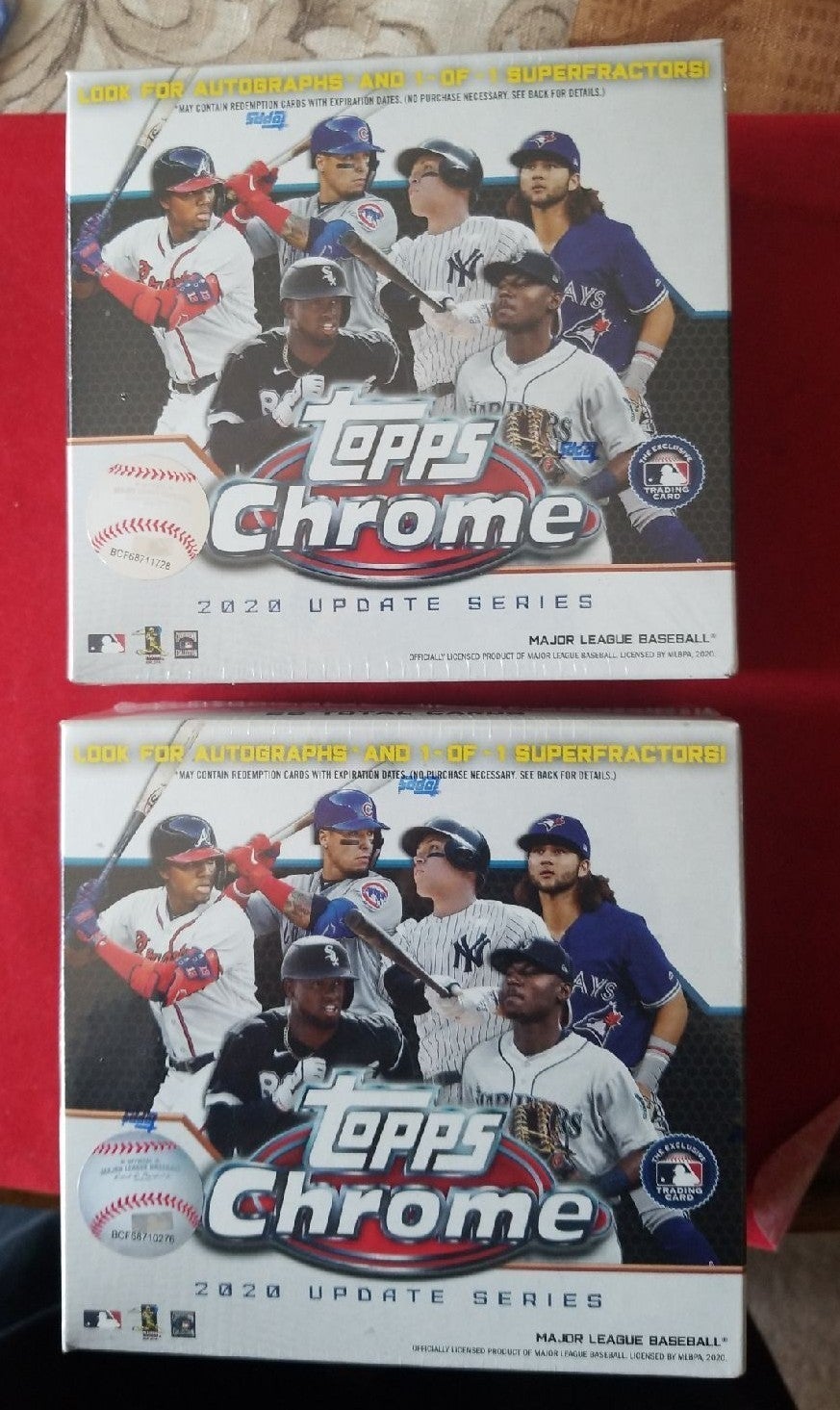 2020 lot 2 Topps Chrome Mega baseball up