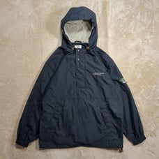 90s American Vintage Anorak Nylon Jacket Black Hoodie