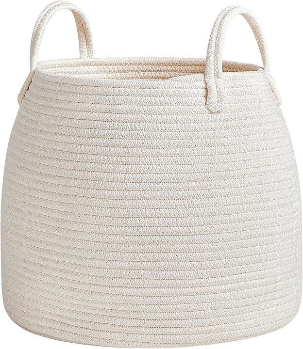 Nursery Laundry Basket | Kids Hamper for Blankets, Pillows,Toys (15 x 13 )