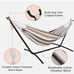 Hammock with Stand for 2 person with Carrying Case Use Portable Outdoor Patio