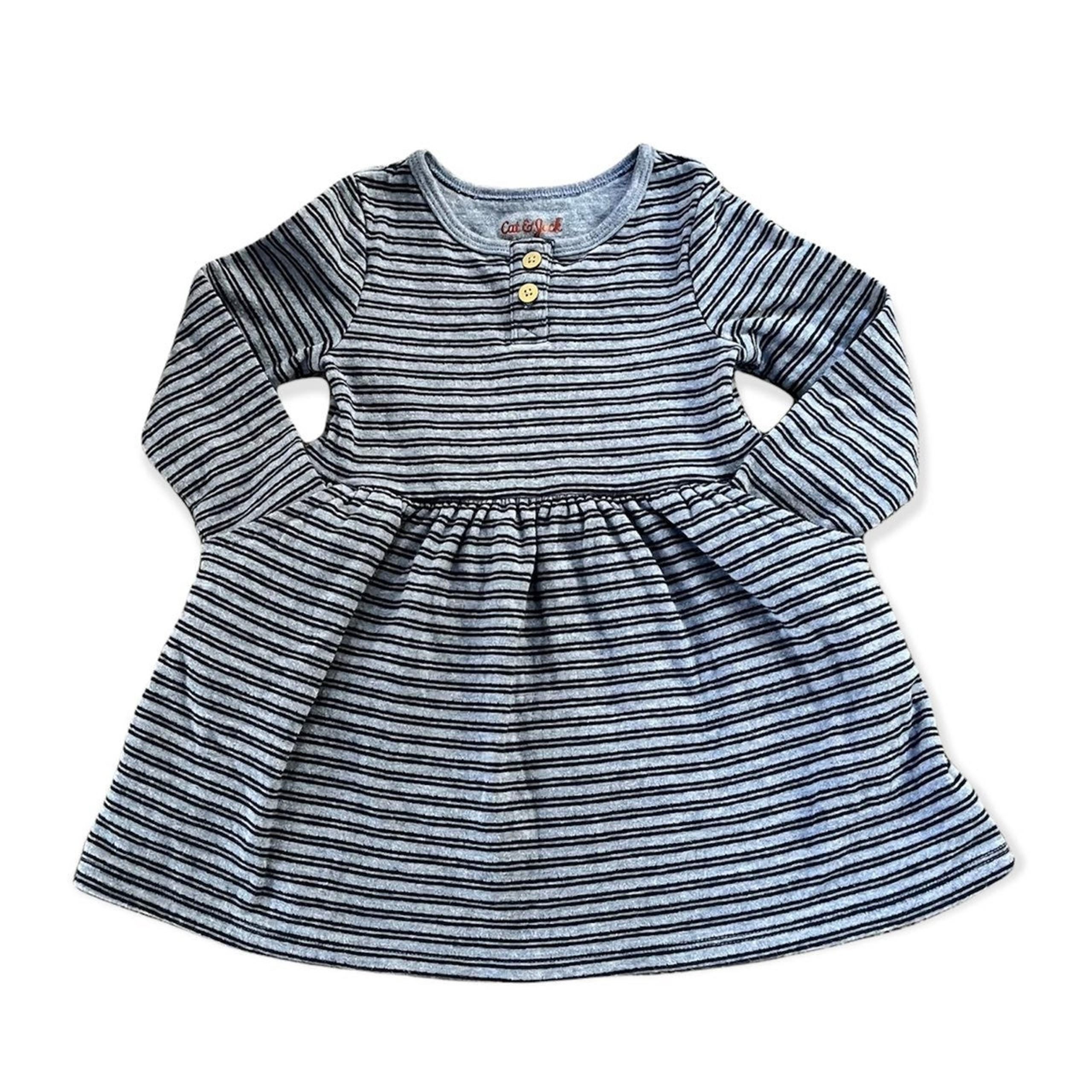Cat & Jack Striped Henley Dress, 2T