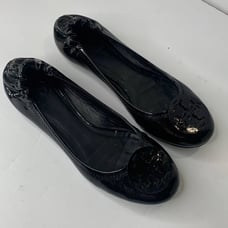 Tory Burch black patent leather Reva ballet flats