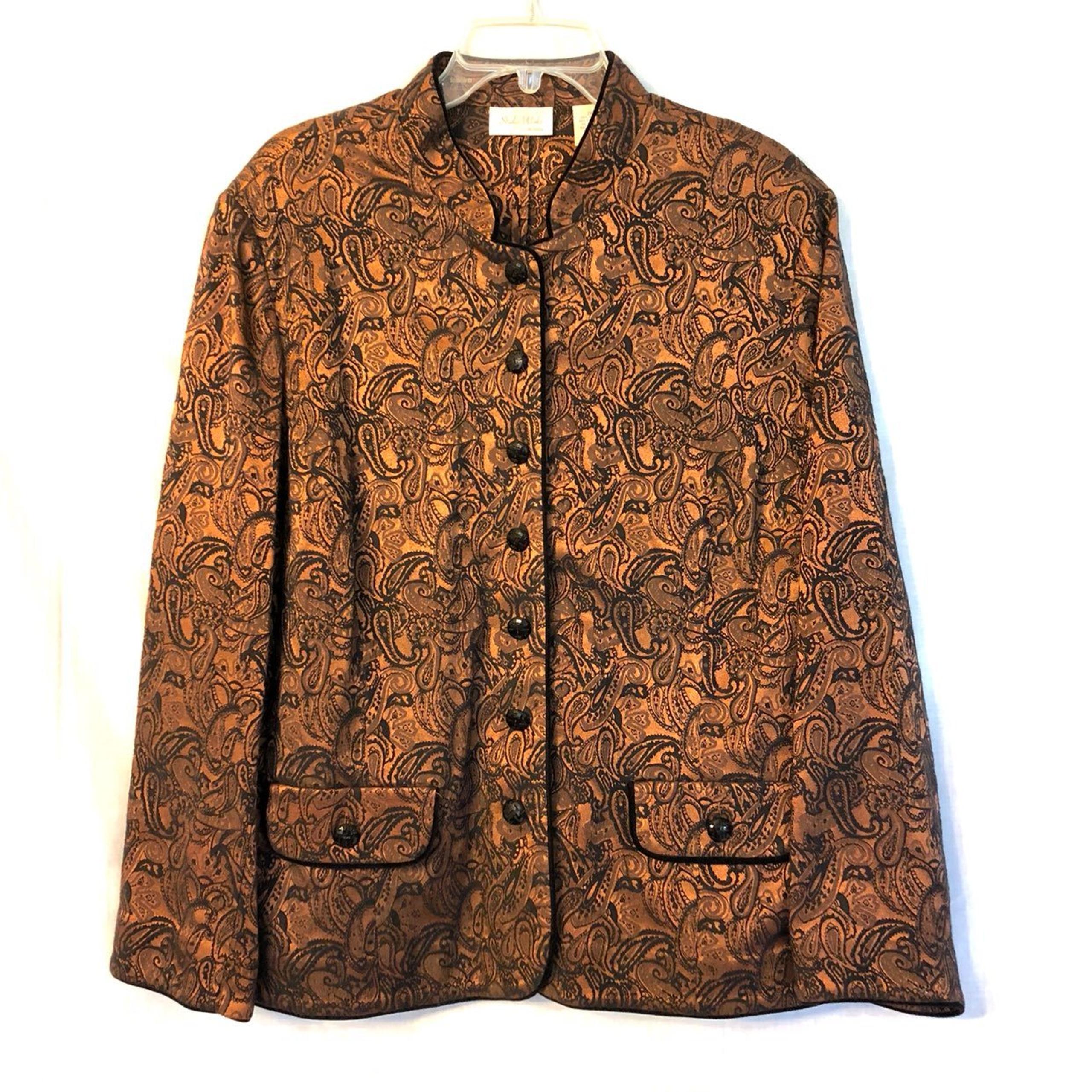Studio Works Gold Black Paisley Blazr 2X