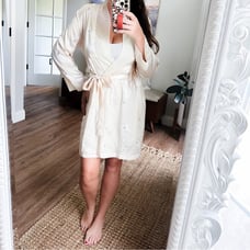 In Your Dreams satin blooms luxe floral silky sleep wrap robe