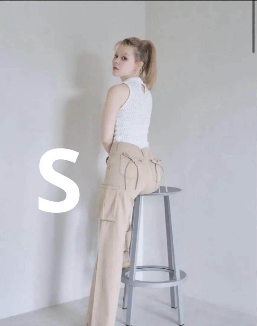 andmary Back ribbon cargo pants